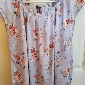 LC Lauren Conrad pleated purple blouse